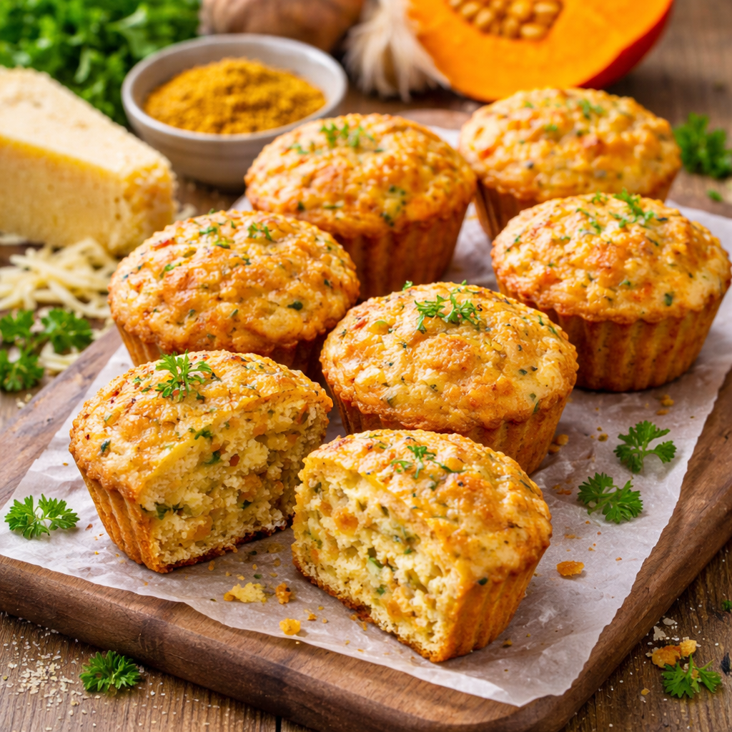 Herzhafte Käse-Kürbis-Muffins